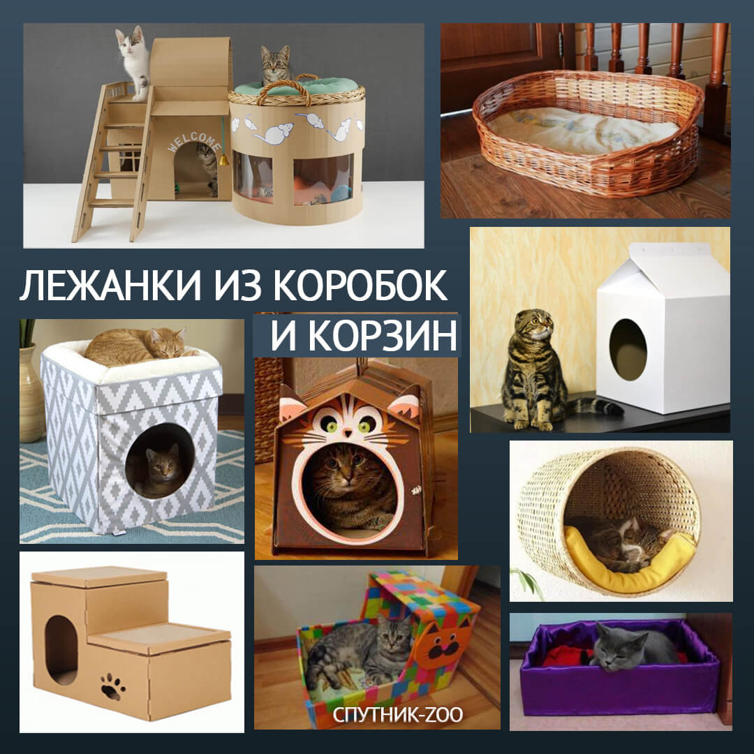 Домик для кошки из картона Kubik / игрушка для животных / Картонная коробка / Игровой комплекс